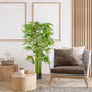 HOMCOM 5.3ft Artificial Bamboo Tree Fake Plant with Pot Indoor Home Office Living Room Decor Green | The Comfy Couch Canada