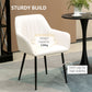 HOMCOM Stylish Dining Chairs Set of 2 Linen Fabric & Metal Legs Comfortable Upholstered Accent Chairs Beige | The Comfy Couch Canada