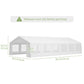 Outsunny 40x20ft Large Party Event Tent Outdoor Patio Gazebo Canopy with Sidewalls White | The Comfy Couch Canada