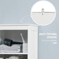 kleankin Sleek Tall Bathroom Cabinet Free Standing Slim Organizer 3-Tier Shelf Cupboard Door White | The Comfy Couch Canada
