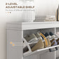 HOMCOM Space-Saving Shoe Storage Cabinet 4 Flip Drawers Adjustable Shelves for 20 Pairs Shoes White | The Comfy Couch Canada