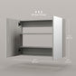HOMCOM Wall-Mounted Bathroom Mirror Cabinet Double Door Storage Organizer Adjustable Shelf Grey | The Comfy Couch Canada
