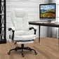 Vinsetto Ergonomic Reclining Office Chair with 7-Point Vibrating Massage, Footrest, Height Adjustable Swivel Executive Chair  White | The Comfy Couch Canada