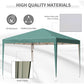 Outsunny 10x10ft Folding Pop Up Tent Outdoor Gazebo Canopy w/ Carrying Bag Blue.