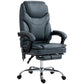 Vinsetto Heated Massage Office Chair: PU Leather, 6-Point Vibration, Recliner with Footrest, Grey | The Comfy Couch Canada