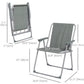 Outsunny 2 Pack Outdoor Folding Chair Set, Portable Camping Chairs with Armrest, Oxford Fabric Seat, Outdoor Chairs, Grey | The Comfy Couch Canada