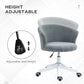 Vinsetto Armless Office Chair, Fluffy Computer Desk Chair with Adjustable Height, Swivel Wheels, Mid Back, Grey | The Comfy Couch Canada