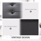 HOMCOM Dual-Purpose Elegance: Lift-Top Storage Ottoman Bench with Tufted Faux Leather, Shoe Rack, and Open Bottom Design, Black Finish | The Comfy Couch Canada