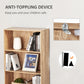 HOMCOM 5-Tier Bookcase: Adjustable Shelves Display Unit for Living Room/Office, Natural Wood | The Comfy Couch Canada