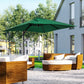 Outsunny Square Hanging Offset Patio Umbrella: 8&