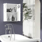 kleankin White Over Toilet Cabinet: Bathroom Wall Storage with Medicine Cabinet & Adjustable Shelf for Hallways & Living Rooms | The Comfy Couch Canada