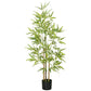 HOMCOM 4ft Artificial Tree, Indoor Fake Bamboo with Pot, for Home Office Living Room Decor | The Comfy Couch Canada