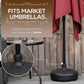 Outsunny Patio Umbrella Base, Round Umbrella Stand, Water or Sand Filled, Garden Umbrella Holder for 1.26", 1.5" Poles, Black | The Comfy Couch Canada