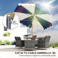 Outsunny 9FT Patio Umbrella with 8 Ribs, Crank & Tilt, UPF 50+ for Garden, Deck, Poolside, Mixed Colour | The Comfy Couch Canada