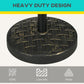 Outsunny 40lbs. Concrete Umbrella Base with Rattan Effect, Heavy Duty Parasol Stand for Outdoor Patio Umbrella, Bronze | The Comfy Couch Canada
