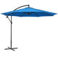 Outsunny 10ft Banana Hanging Rattan Set Sun Shade Patio Umbrella Cantilever Blue | The Comfy Couch Canada