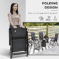 Outsunny 2PC Outdoor Wicker Folding Chairs Adjustable Backrest Patio Furniture Grey | The Comfy Couch Canada
