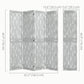 HOMCOM Screen Divider Room Divider Screen with Foldable Design for Indoor Bedroom Office 5.5&