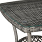 Outsunny Rattan Bistro Set 3PC Grey Armchair Glass Top Coffee Table Outdoor Patio Furniture Wicker Weave Garden Balcony | The Comfy Couch Canada