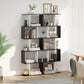 HOMCOM 5-Tier Modern Bookcase Display Shelf Storage Room Divider for Living Room Home Office Black | The Comfy Couch Canada