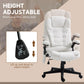 Vinsetto 6 Point Vibrating Massage Office Chair High Back Executive Chair with Reclining Back, Swivel Wheels, White | The Comfy Couch Canada
