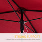 Outsunny 7x4ft Rectangle Patio Umbrella Aluminum Tilt Adjustable Garden Parasol UV Protection Sun Shade Outdoor Canopy Red | The Comfy Couch Canada