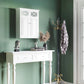 kleankin White Over Toilet Cabinet: Bathroom Wall Storage with Medicine Cabinet & Adjustable Shelf for Hallways & Living Rooms | The Comfy Couch Canada