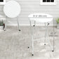 Outsunny 31.5" Bar Height Patio Table, Outdoor Bar Folding Table with HDPE Top, Locking Steel Legs for Party, Camping, White | The Comfy Couch Canada