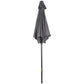 Outsunny 6.6FT Patio Umbrella, Outdoor Parasol with 6 Solid Ribs, Dark Grey | The Comfy Couch Canada