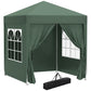 Outsunny 6.6x6.6ft Pop Up Party Tent Green Outdoor Folding Gazebo Canopy with Side Walls | The Comfy Couch Canada