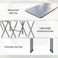 Outsunny 6-Person Folding Picnic Table Set: Portable Camping Table and Chairs with Aluminum Frame, Ideal for Outdoor - Grey | The Comfy Couch Canada