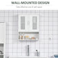 kleankin Modern White Wall Cabinet: 2-Door Bathroom Organizer with Storage Shelf for Streamlined Kitchen & Laundry Areas | The Comfy Couch Canada