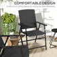 Outsunny 2PC Outdoor Wicker Dining Chairs Steel Frame Patio Furniture Black | The Comfy Couch Canada