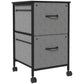 Vinsetto Fabric File Vault: Vertical 2-Drawer Cabinet with Hanging Rails for Stylish Office Document Storage, Dark Grey | The Comfy Couch Canada