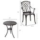 Outsunny 3 Pieces Patio Furniture Set, Outdoor Garden Conversation Set with Coffee Table, 2 Chairs and Umbrella Hole, Brown | The Comfy Couch Canada