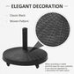 Outsunny Resin Patio Umbrella Base 20.5" Round Outdoor Parasol Stand with Braked Wheels Offset Garden Holder | The Comfy Couch Canada