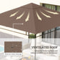 Outsunny Gazebo Canopy Replacement 9.84 x 9.84ft UV Protected Top Sun Shade Coffee.