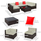 Outsunny 7pc Rattan Patio Furniture Set Outdoor Garden Wicker Sofa Conversation Sectional w/ Cushion | The Comfy Couch Canada