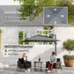 Outsunny 8 FT Aluminium Cantilever Patio Umbrella with 360å¡ Rotation, Cross Base, Crank and Tilt for Garden, Patio, Dark Grey | The Comfy Couch Canada