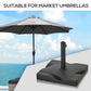 Outsunny Square Solidity: Cement Parasol Base, Outdoor Garden Patio Umbrella Stand Holder, Fits Φ32mm Φ38mm Φ48mm Pole, Black Finish | The Comfy Couch Canada
