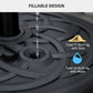 Outsunny 22" Round Patio Umbrella Base: 77lb Heavy Duty Fill Port Stand Black | The Comfy Couch Canada