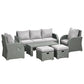 Outsunny 6 Pieces Patio Furniture Set, Outdoor rattan Sectional Furniture with recliner, for Lawn Garden Backyard | The Comfy Couch Canada