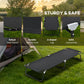 Outsunny Folding Camping Cot Adult Sleeping Bed for Office Home Use Portable Black | The Comfy Couch Canada