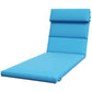 Outsunny Patio Chaise Lounge Chair Cushion Replacement Sun Lounger Pads with Headrest and Ties, Turquoise | The Comfy Couch Canada