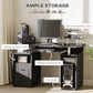 HOMCOM Home Office Computer Desk Keyboard Tray CPU Stand Black Workstation Furniture Study Table | The Comfy Couch Canada