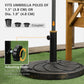 Outsunny 40lb Patio Umbrella Base: Heavy Duty 21" Round Resin Stand for Outdoor Use, Bronze | The Comfy Couch Canada