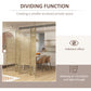 HOMCOM 4-Panel Folding Room Partition: Portable Privacy Screen, Wave Fiber Room Partition for Home Office, Natural | The Comfy Couch Canada