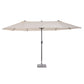 Outsunny 15ft Double-Sided Patio Umbrella Rectangular Parasol Sun Shelter Canopy Shade UV Protection w/ Hand Crank | The Comfy Couch Canada