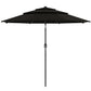 Outsunny 9FT Black Patio Umbrella 3 Tiers with Crank, Push Button Tilt for Outdoor Comfort on Deck, Backyard & Lawn - Find Shade | The Comfy Couch Canada