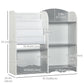 Qaba Kids Toy Storage Organizer Shelf Children Bookshelf for Bedroom Playroom Nursery Grey | The Comfy Couch Canada